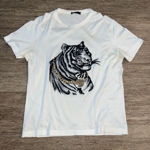 Vintage Versace T-shirt ‘Lion With Chain’ Size XL
